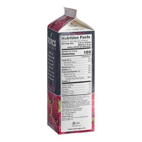 Tropics Mixology Strawberry Frozen Beverage Mix 32 fl. oz. - 12/Case