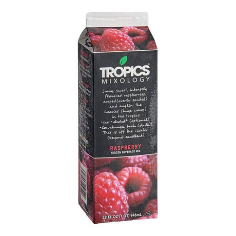 Tropics Mixology Raspberry Frozen Beverage Mix 32 fl. oz. - 12/Case