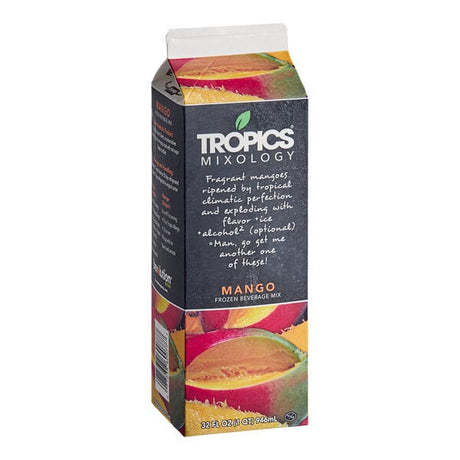 Tropics Mixology Mango Frozen Beverage Mix 32 fl. oz. - 12/Case