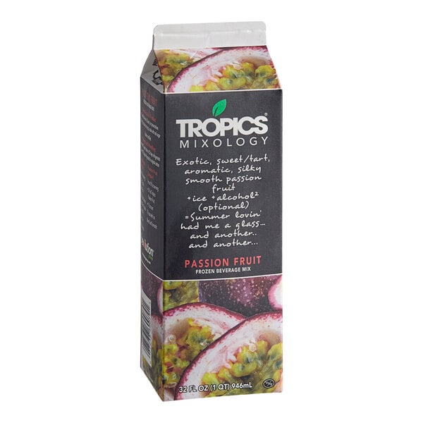 Tropics Mixology Passion Fruit Frozen Beverage Mix 32 fl. oz. - 12/Case