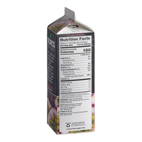 Tropics Mixology Passion Fruit Frozen Beverage Mix 32 fl. oz. - 12/Case