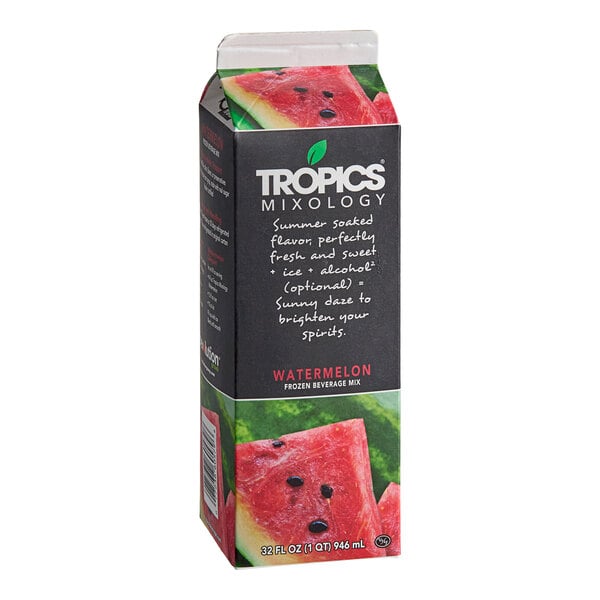 Tropics Mixology Watermelon Frozen Beverage Mix 32 fl. oz. - 12/Case