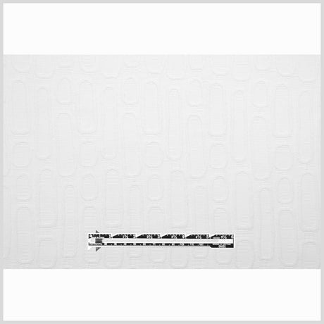 Italian White Geometric Modern Rayon Blend
