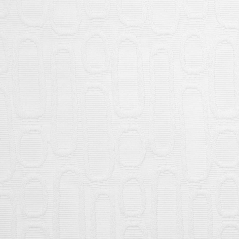 Italian White Geometric Modern Rayon Blend