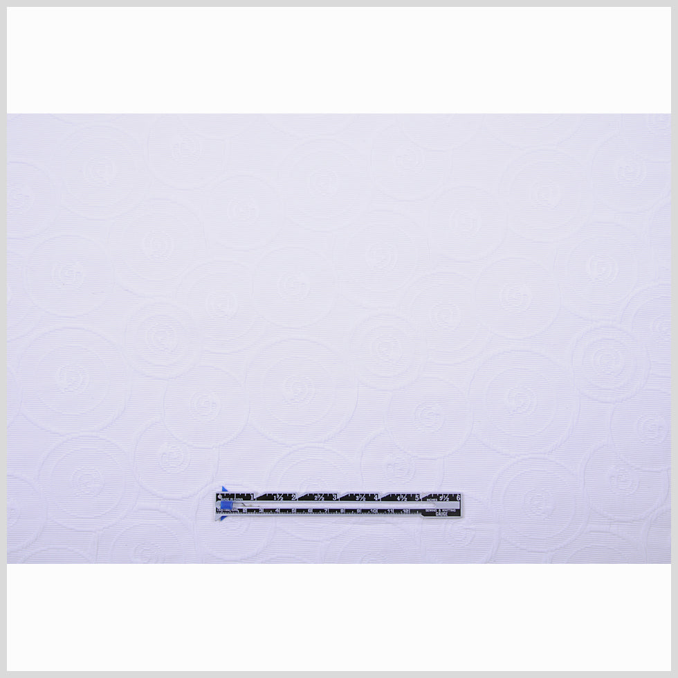 Italian White Geometric Modern Rayon Blend