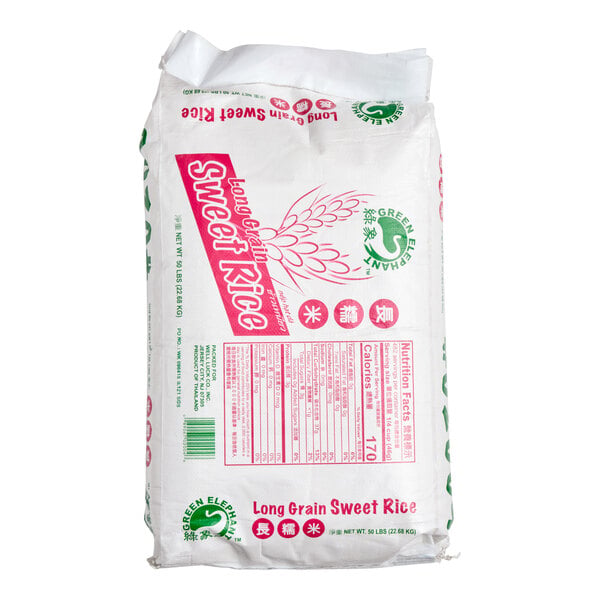 Green Elephant Long Grain Sweet Thai Rice 50 lb.