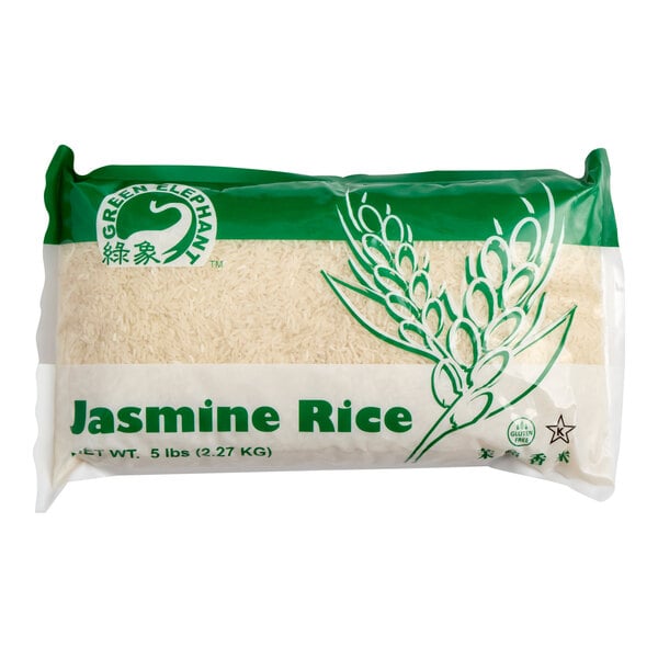 Green Elephant Jasmine Rice 5 lb. - 10/Case