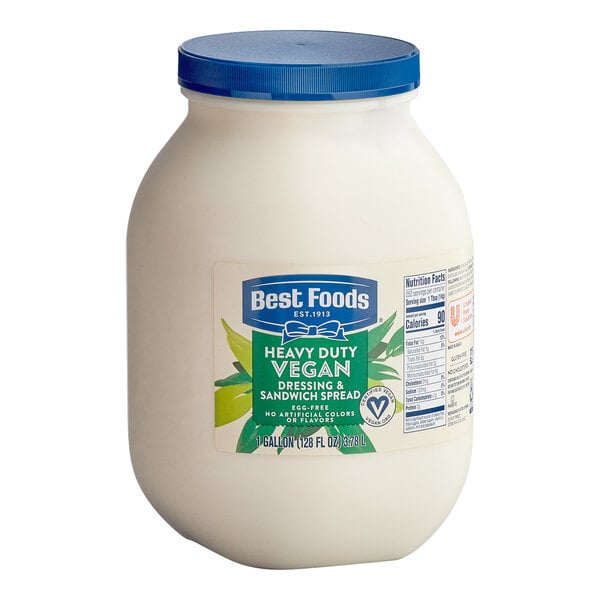 Best Foods 1 Gallon Heavy Duty Vegan Mayonnaise Spread - 4/Case