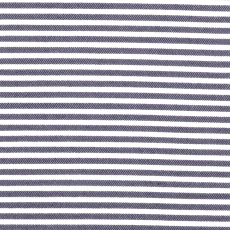 Italian Black Striped Cotton-Blended Woven