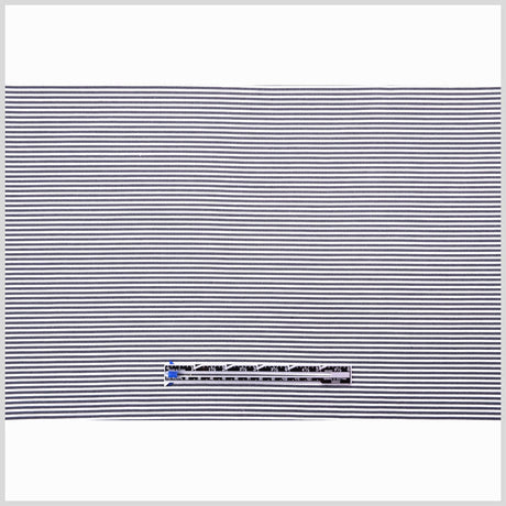 Italian Black Striped Cotton-Blended Woven