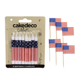 Oasis Supply, 8 pack Patriotic Birthday Candles, 3.25-Inch