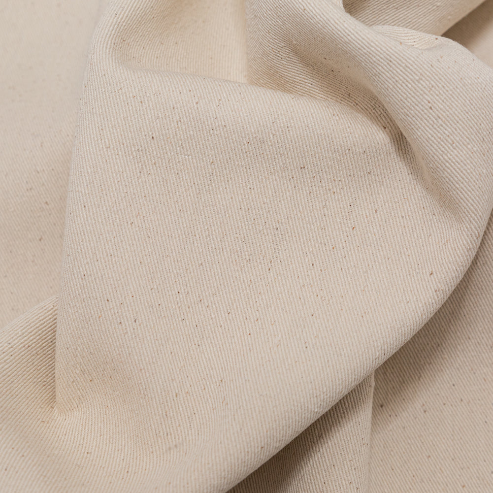 Bonded Speckled Fog Cotton Twill and Caviar Wool Fleece