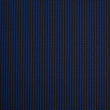 Geometric Black and Blue Blended Cotton Woven