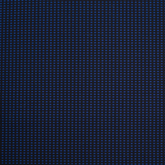 Geometric Black and Blue Blended Cotton Woven
