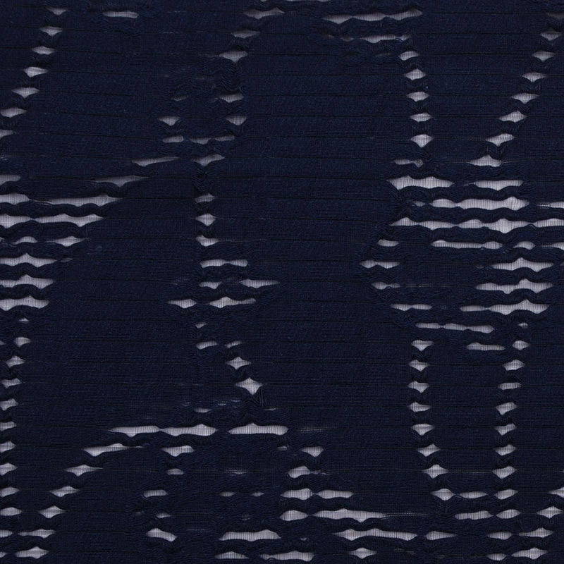 Navy Peekaboo Cotton Woven