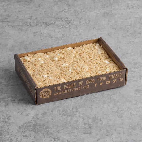 Sweet Street Desserts 2.66 oz. Pre-Cut Chewy Marshmallow Bar 6-Count Tray - 8/Case
