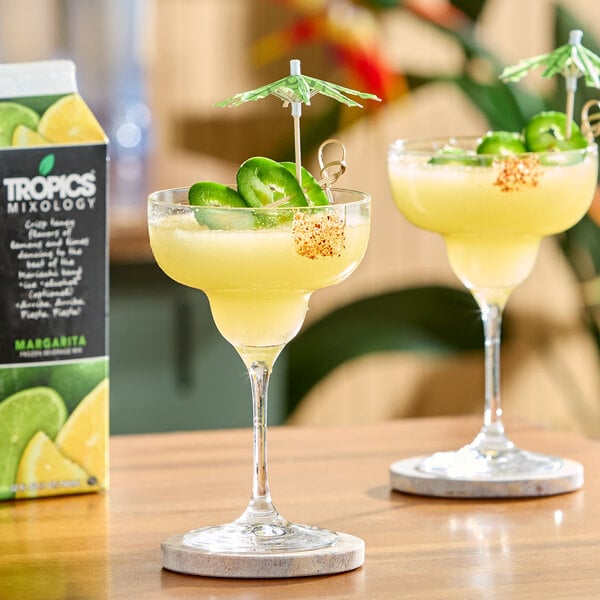Tropics Mixology Margarita Frozen Beverage Mix 32 fl. oz. - 12/Case