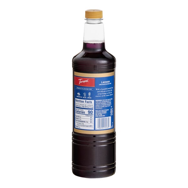 Torani Lavender Flavoring Syrup Plastic Bottle 1 Liter - 6/Case