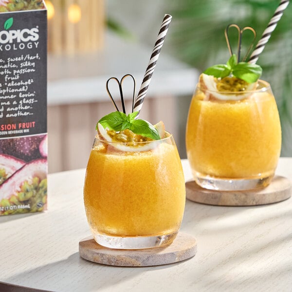 Tropics Mixology Passion Fruit Frozen Beverage Mix 32 fl. oz. - 12/Case