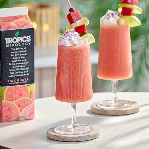 Tropics Mixology Pink Guava Frozen Beverage Mix 32 fl. oz. - 12/Case