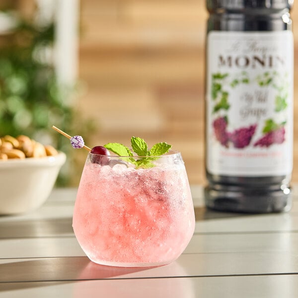 Monin Premium Wild Grape Flavoring Syrup 1 Liter - 4/Case