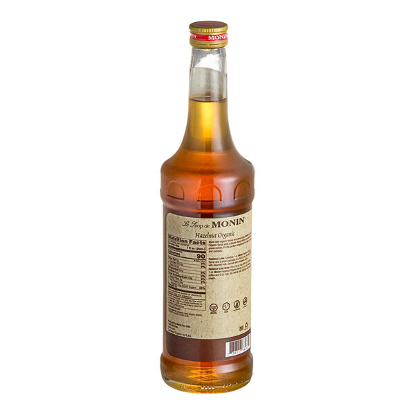 Monin Organic Hazelnut Flavoring Syrup 750 mL - 6/Case
