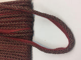 Purple Green With Red Trim Rope With Gimp Upholstery Trim Fabric - Purple Green With Red Trim, 3/4" Width (10 Yards)