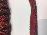 Purple Green With Red Trim Rope With Gimp Upholstery Trim Fabric - Purple Green With Red Trim, 3/4" Width (10 Yards)