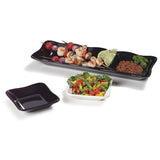 Carlisle Black Square Scalloped Dish/Inset, 5-19/32" x 5-1/2" - Pack of 48