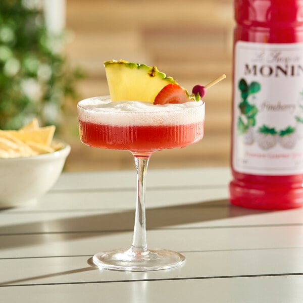 Monin Premium Pineberry Flavoring Syrup 1 Liter - 4/Case