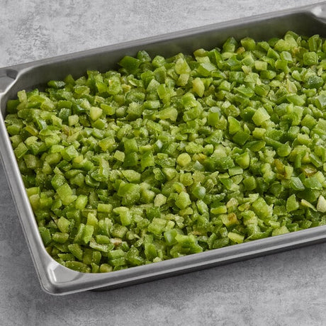 IQF Diced Green Peppers 2 lb. - 12/Case