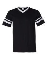 Augusta Sportswear V-Neck Jersey with Striped Sleeves