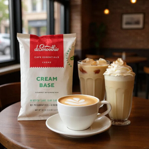 Dr. Smoothie Cafe Essentials Neutral Base Blended Creme Frappe Mix 3.5 lb. - 5/Case