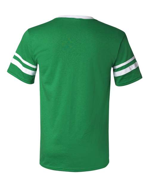 Augusta Sportswear V-Neck Jersey with Striped Sleeves