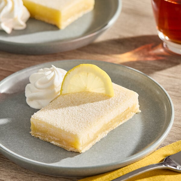 Sweet Street Desserts 2.87 oz. Pre-Cut Lemon Bar Squares 16-Count Tray - 4/Case