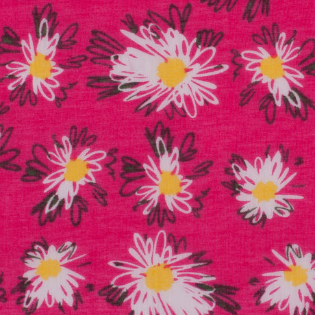 Pink Floral Cotton Voile