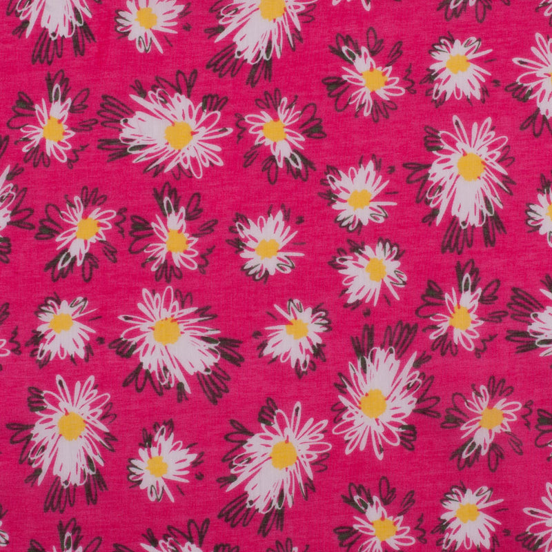 Pink Floral Cotton Voile
