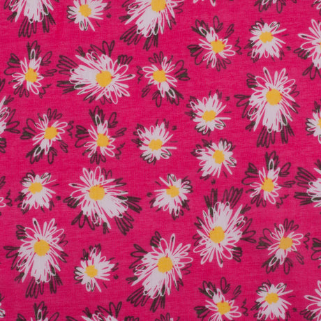Pink Floral Cotton Voile
