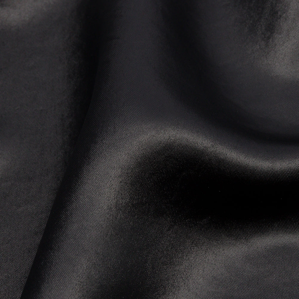 Black Acetate and Rayon Satin