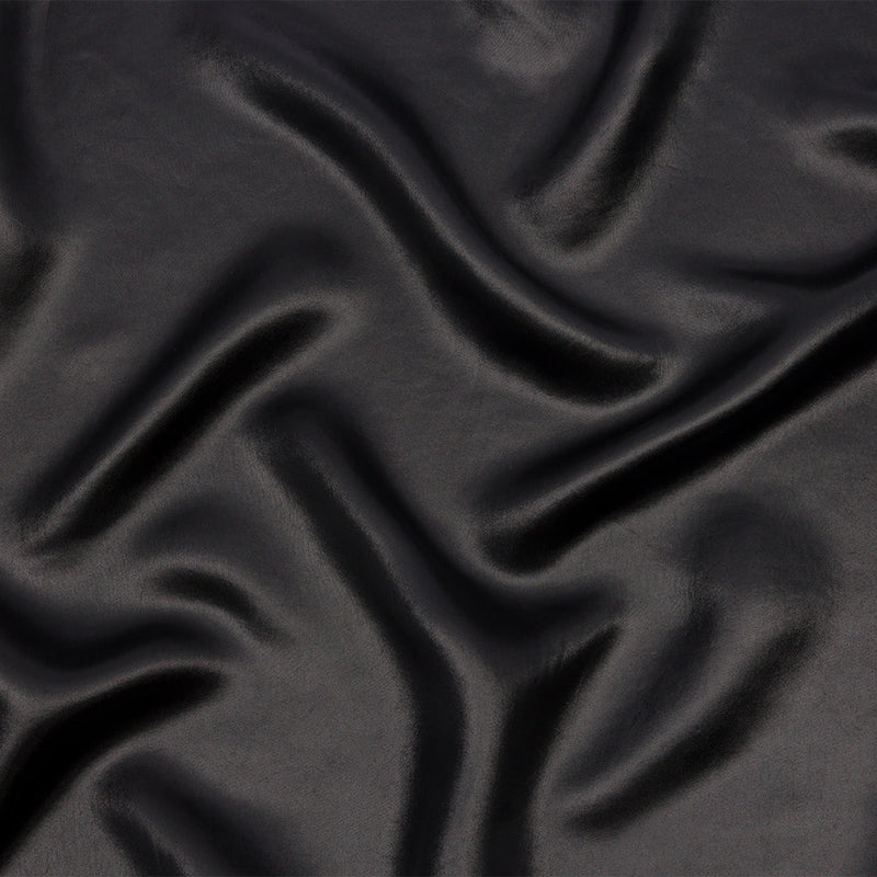 Black Acetate and Rayon Satin