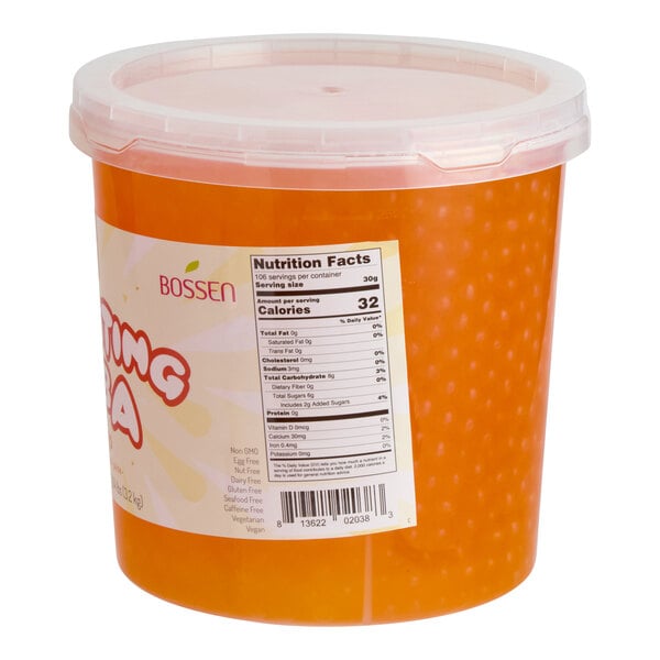 Bossen Pure25 Mango Bursting Boba 7.04 lb. - 4/Case
