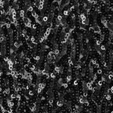 Black Solid Baby Sequins on Mesh