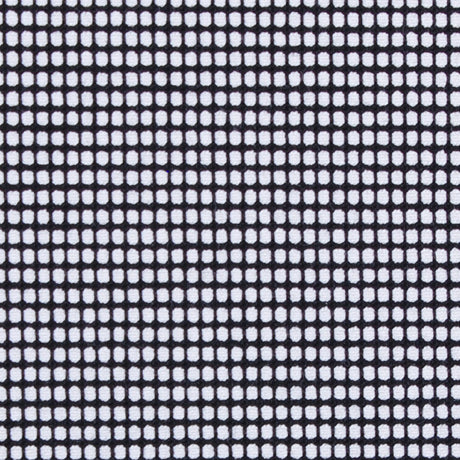 Italian Black Geometric Stretch Cotton Suiting