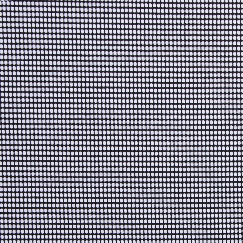 Italian Black Geometric Stretch Cotton Suiting