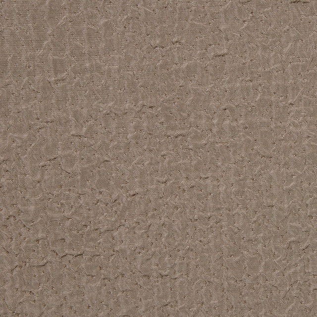 Taupe Crinkled Polyester-Rayon Woven