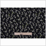Black Polyester Jersey Paper Clip Print
