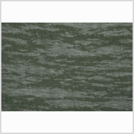 Dark Olive Cotton-Polyester Burnout Jersey