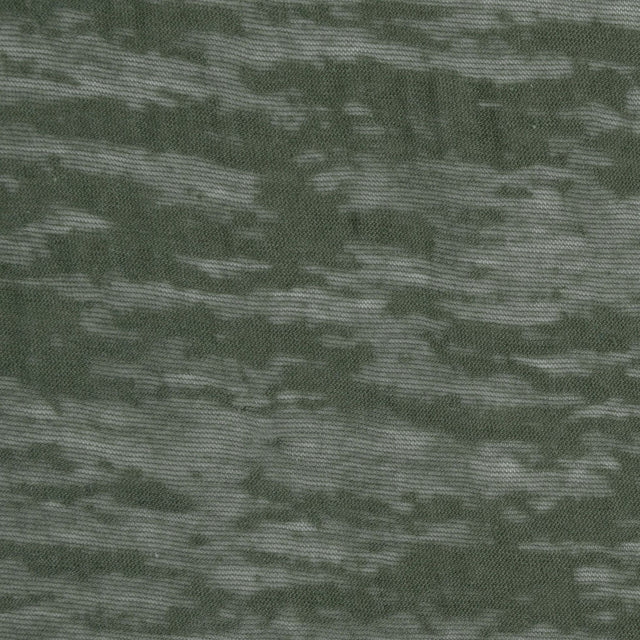 Dark Olive Cotton-Polyester Burnout Jersey