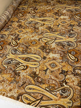 Viscose Staple Printed Yellow Brown Paisley