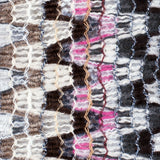 Italian Pink & Gray Multicolor Soft Flamestitch Wool Knit